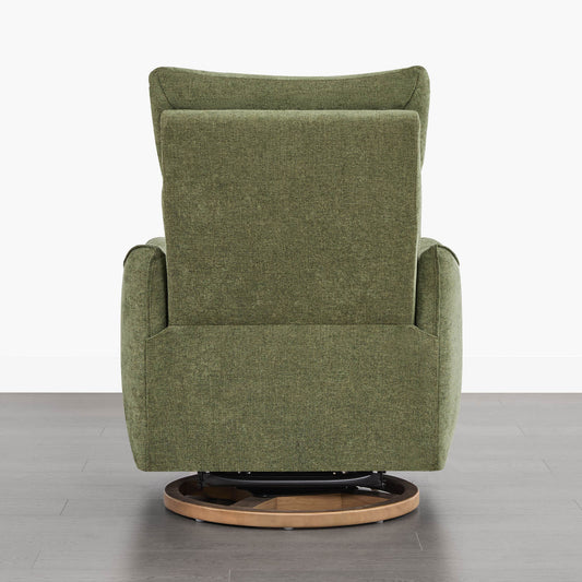 Swivel Nursery Glider Recliner with Power Headrest