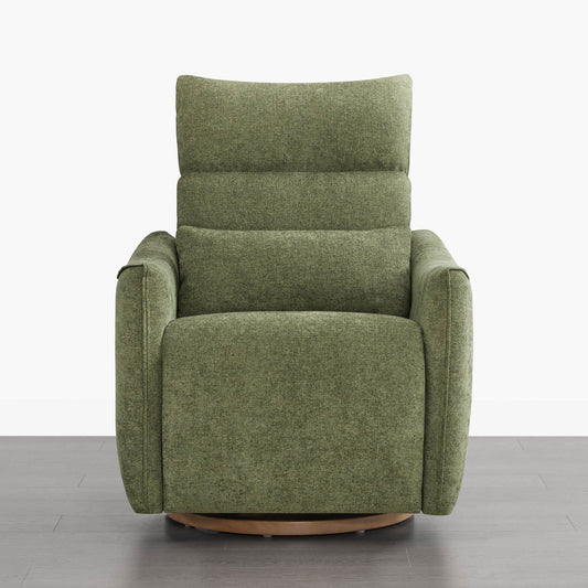 Swivel Nursery Glider Recliner with Power Headrest