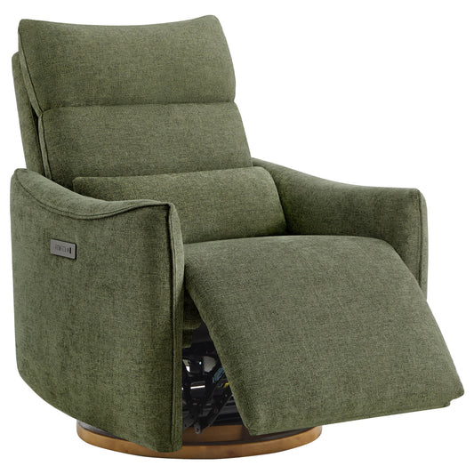 Swivel Nursery Glider Recliner with Power Headrest