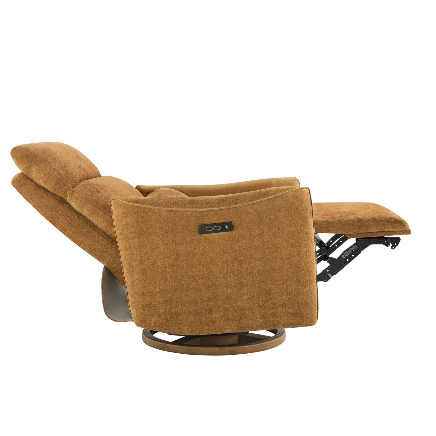 Swivel Nursery Glider Recliner with Power Headrest