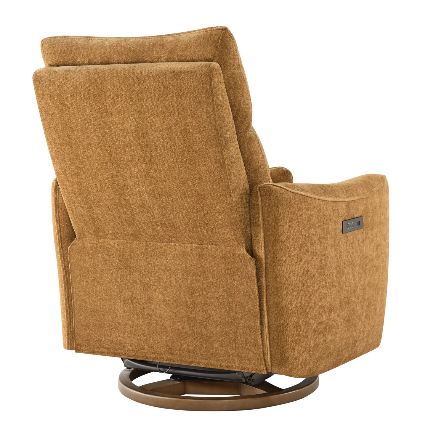 Swivel Nursery Glider Recliner with Power Headrest