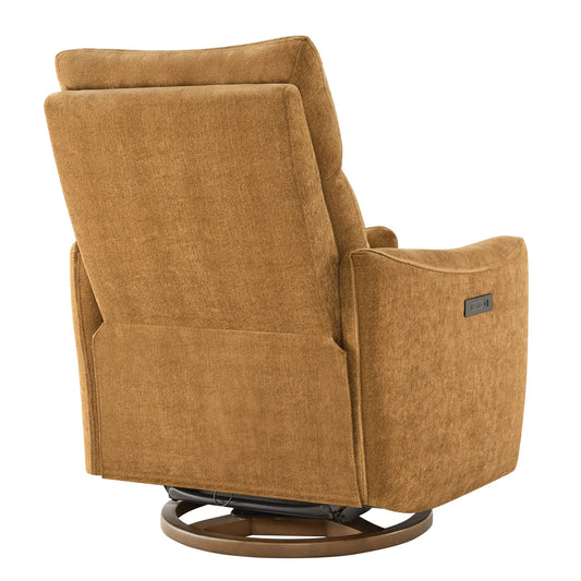 Swivel Nursery Glider Recliner with Power Headrest