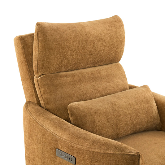 Swivel Nursery Glider Recliner with Power Headrest