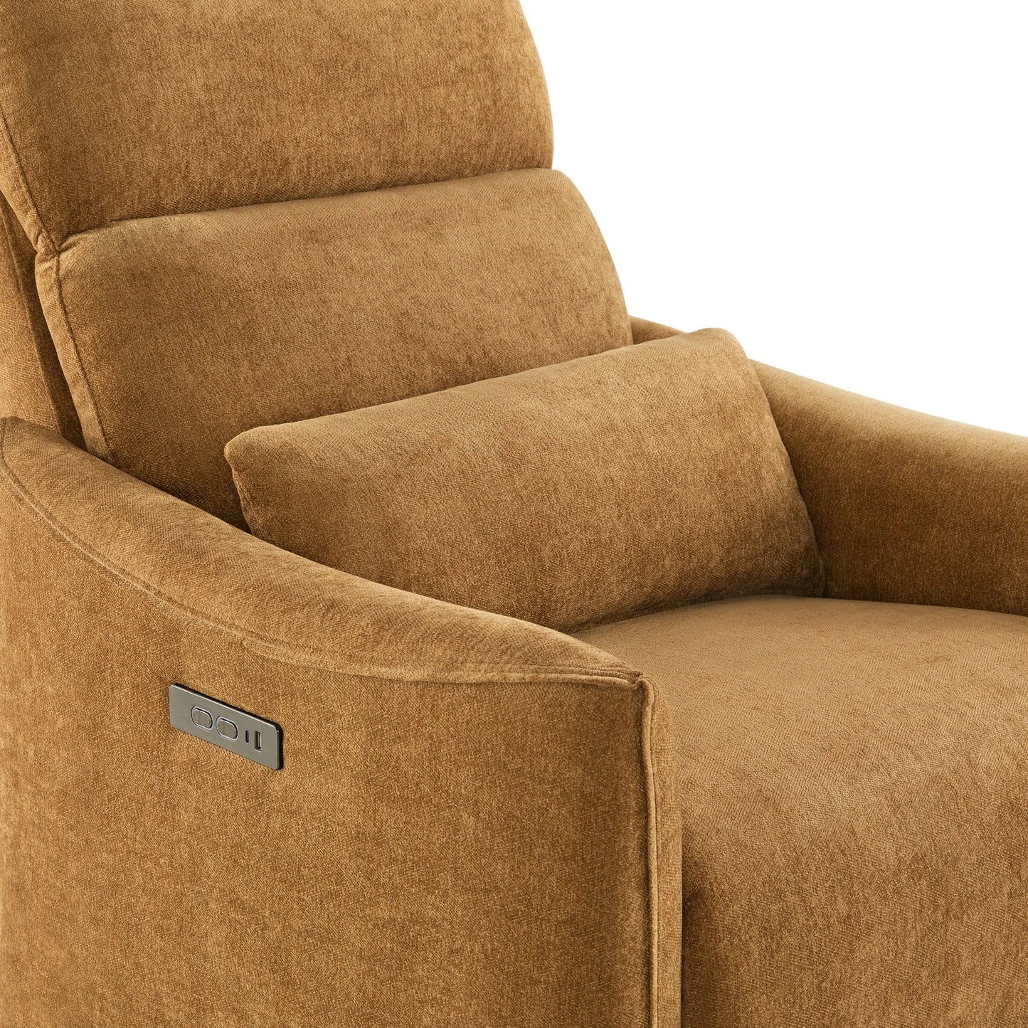 Swivel Nursery Glider Recliner with Power Headrest