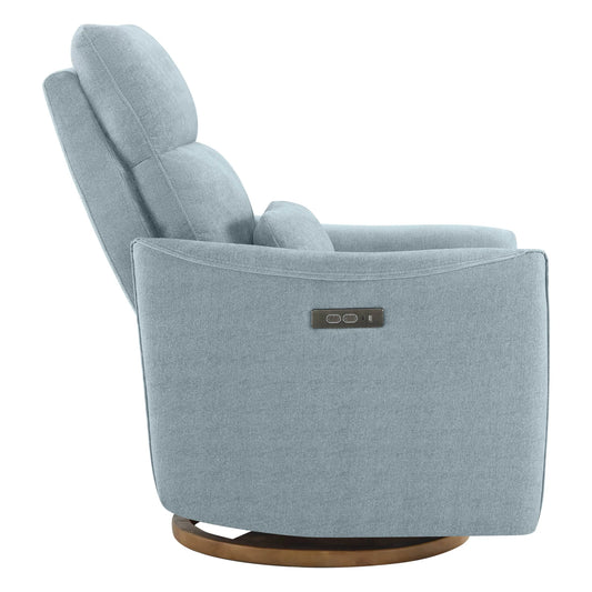 Swivel Nursery Glider Recliner with Power Headrest