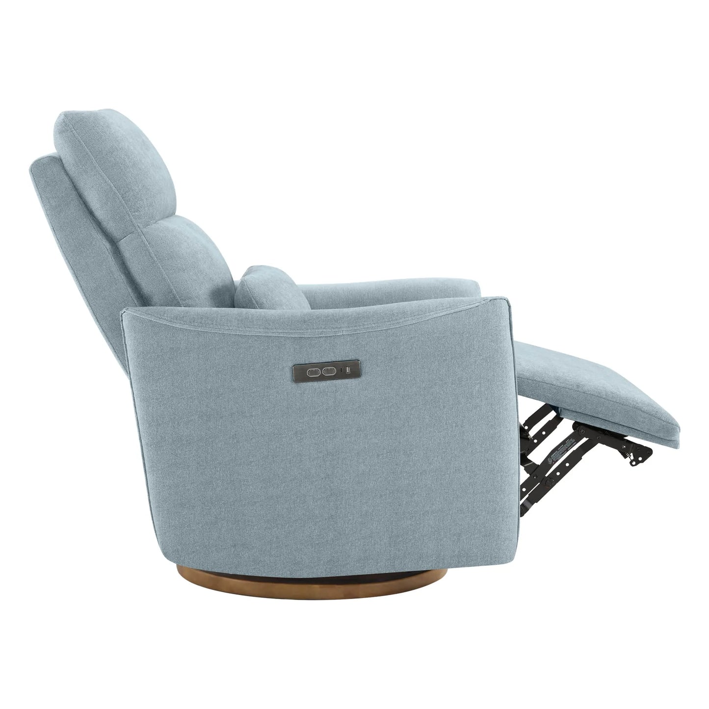 Swivel Nursery Glider Recliner with Power Headrest