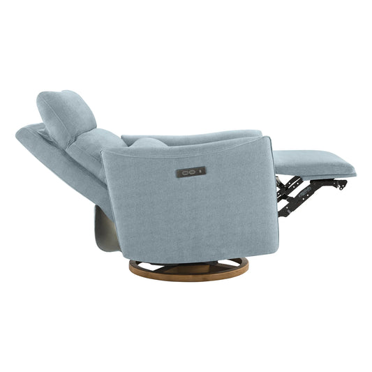 Swivel Nursery Glider Recliner with Power Headrest