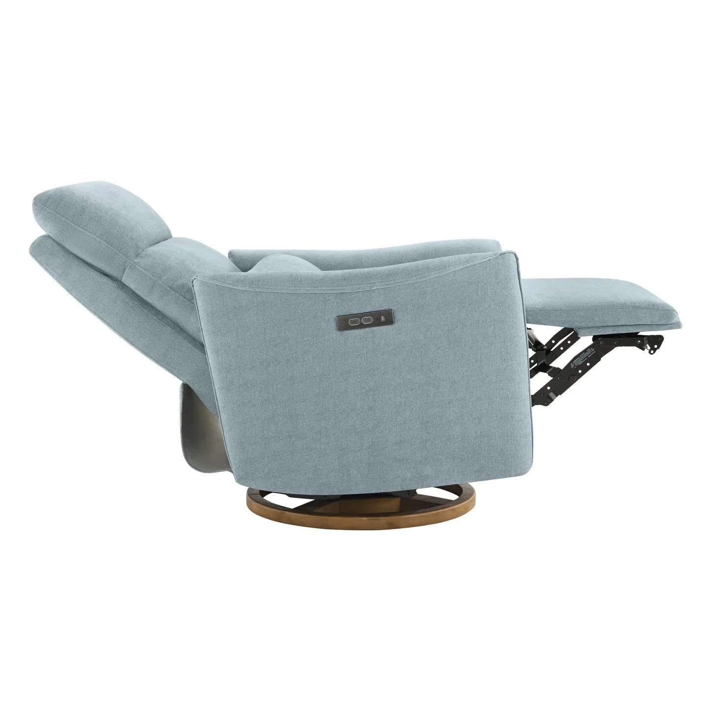 Swivel Nursery Glider Recliner with Power Headrest
