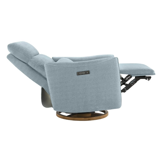 Swivel Nursery Glider Recliner with Power Headrest