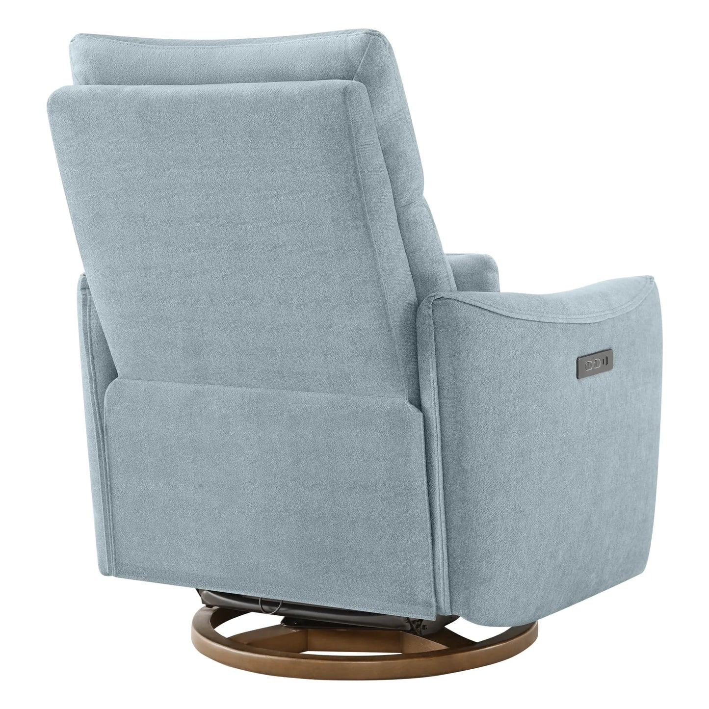 Swivel Nursery Glider Recliner with Power Headrest