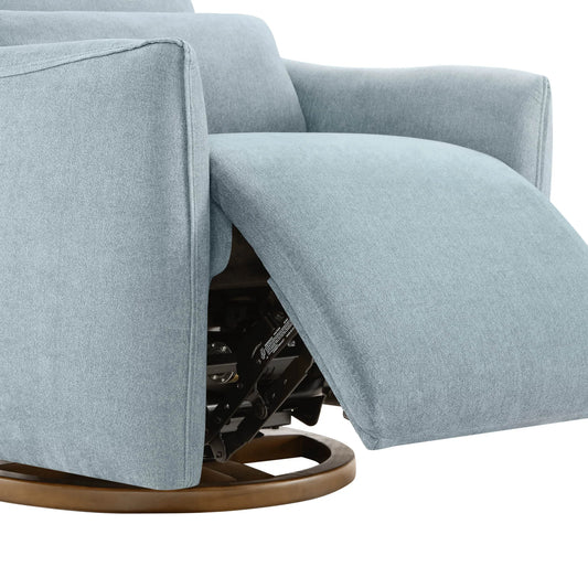 Swivel Nursery Glider Recliner with Power Headrest