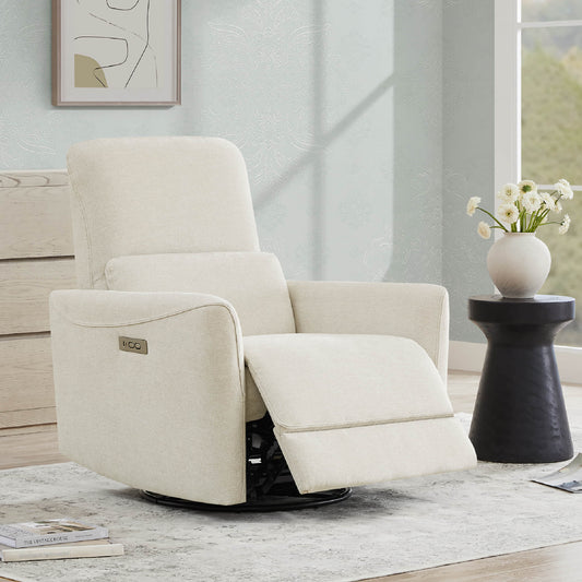 Swivel Nursery Glider Recliner with Power Recline