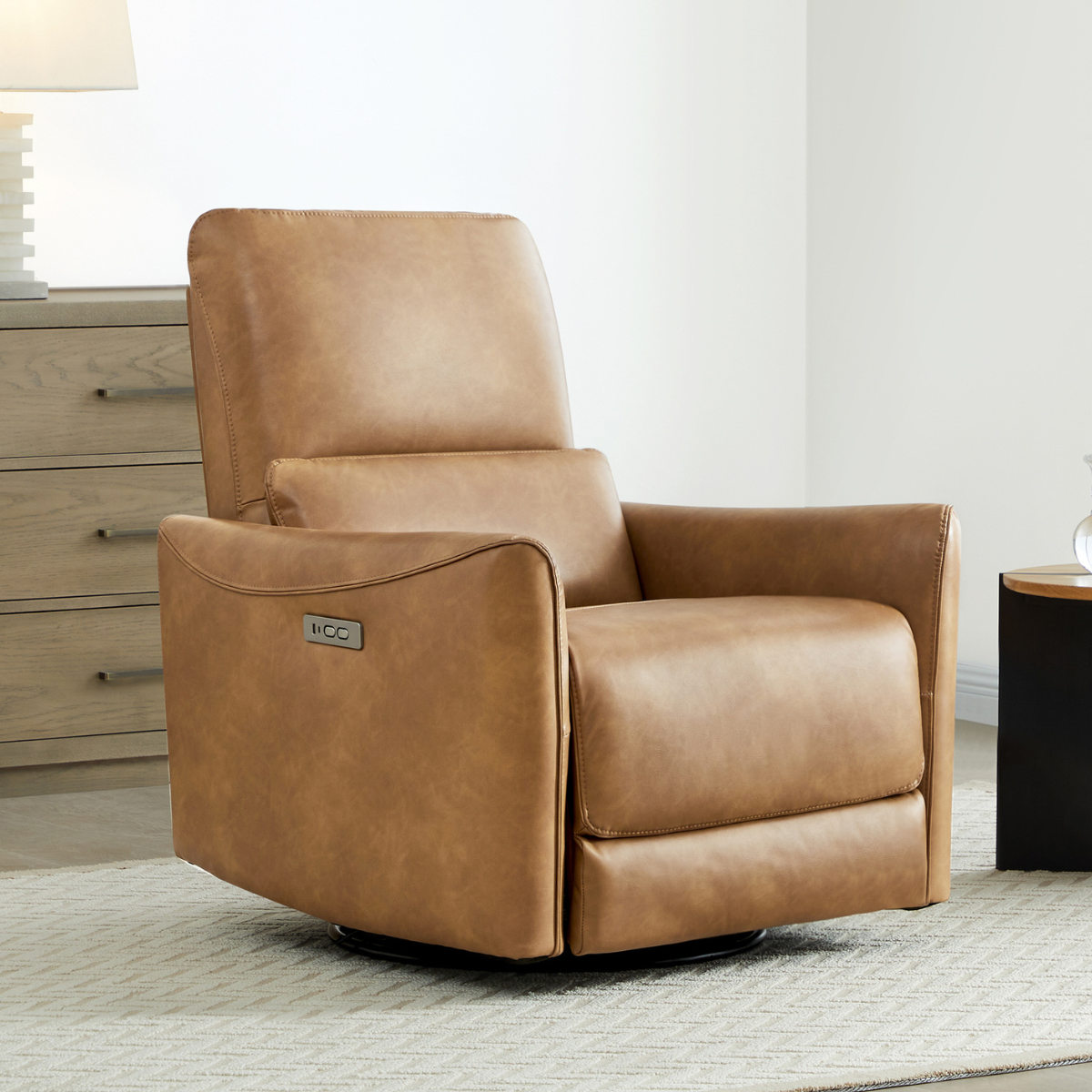 Swivel Nursery Glider Recliner with Power Recline