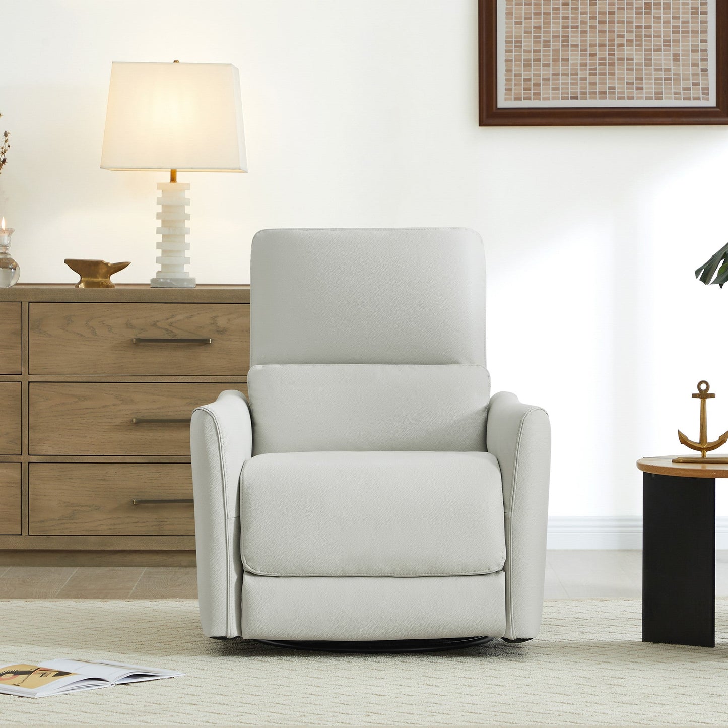 Swivel Nursery Glider Recliner with Power Recline