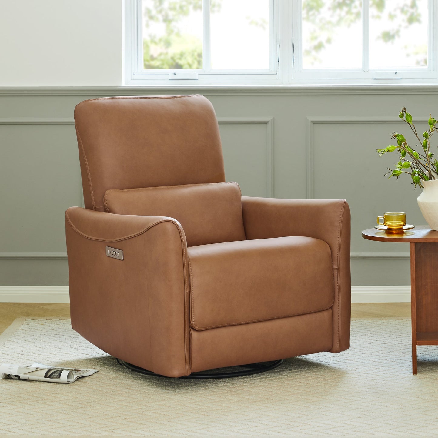 Swivel Nursery Glider Recliner with Power Recline