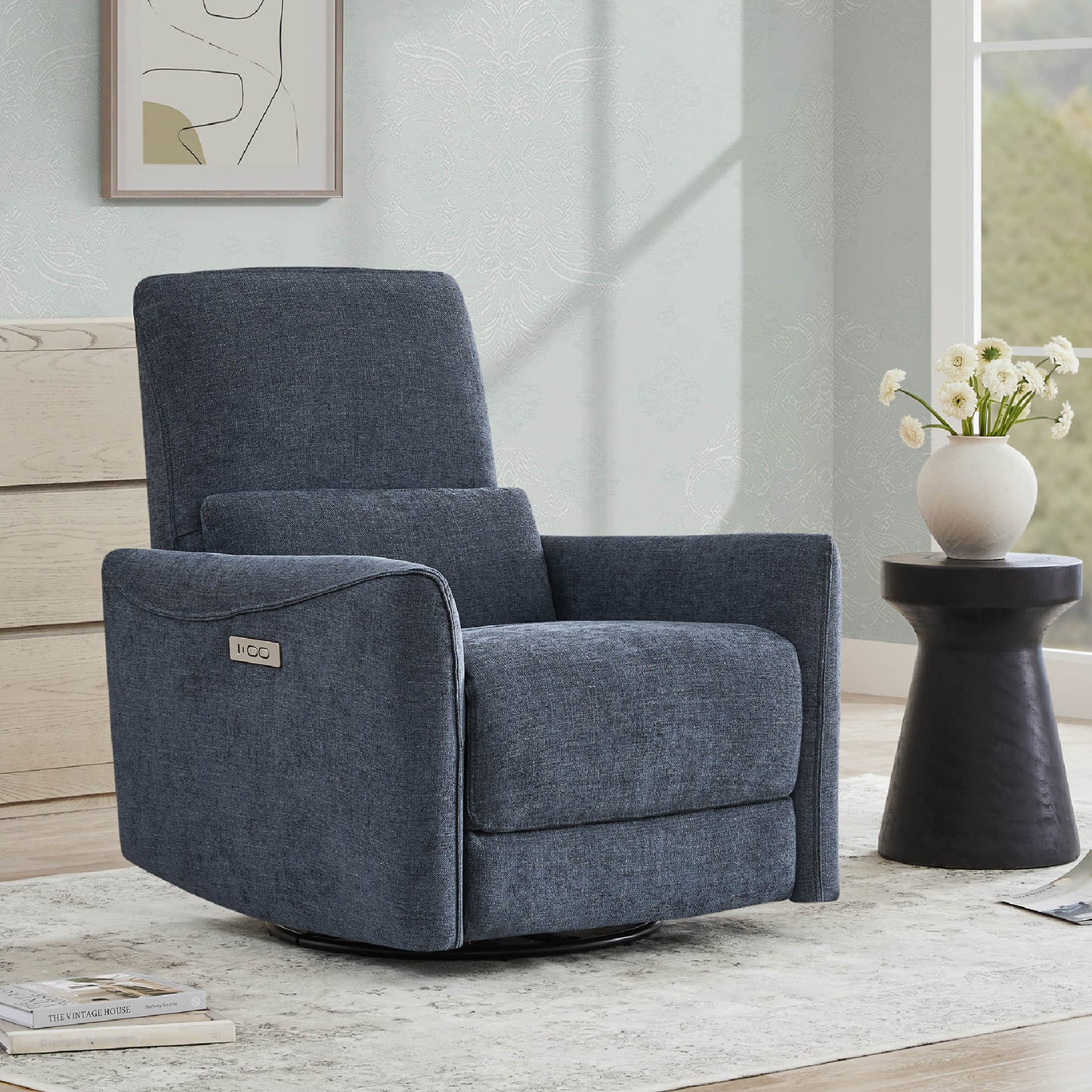 Swivel Nursery Glider Recliner with Power Recline