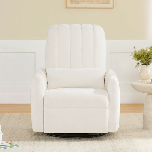 Swivel Nursery Glider Recliner with Shell Design