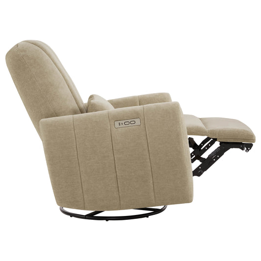 Swivel Nursery Glider Recliner with Shell Design
