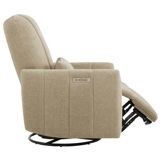 Swivel Nursery Glider Recliner with Shell Design