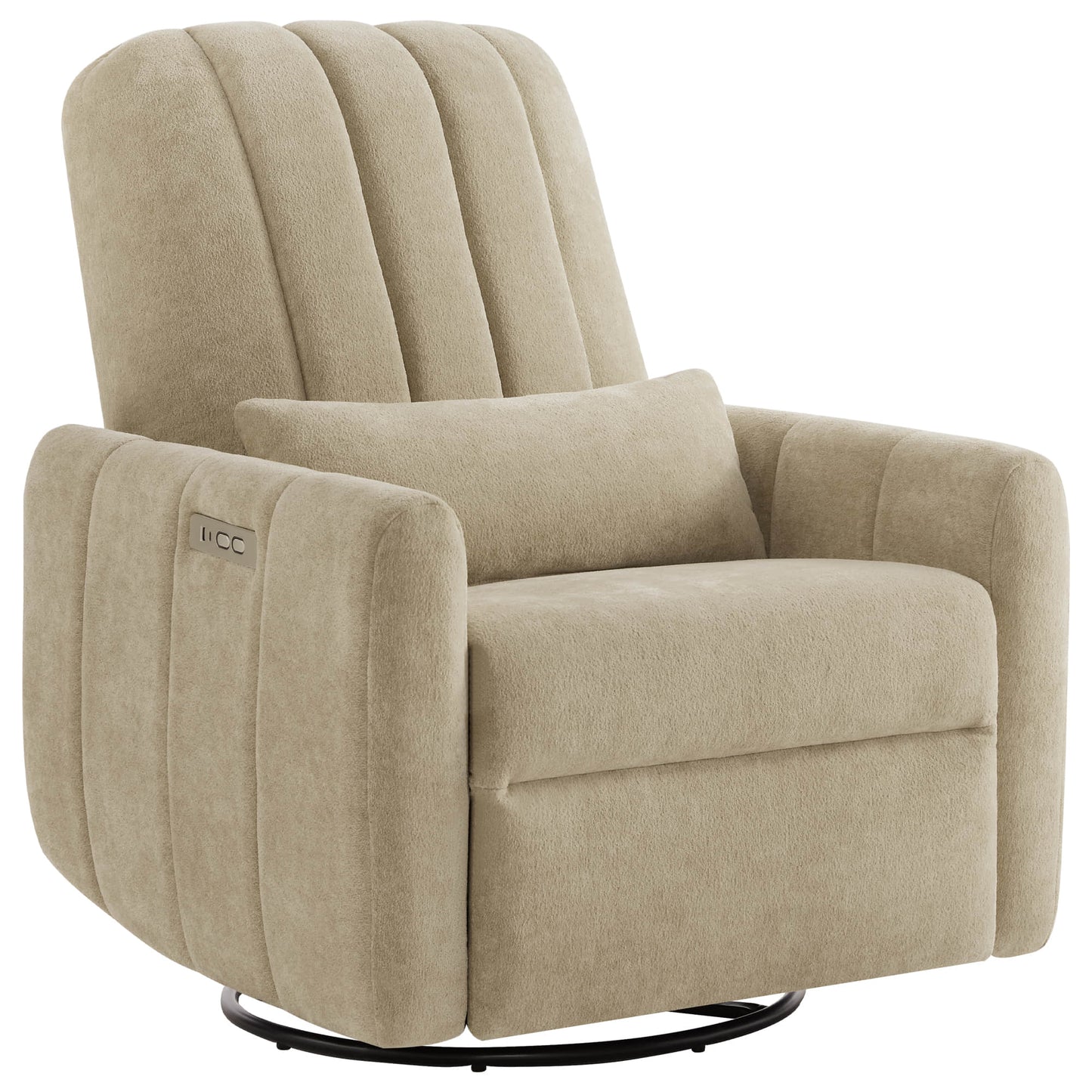 Swivel Nursery Glider Recliner with Shell Design