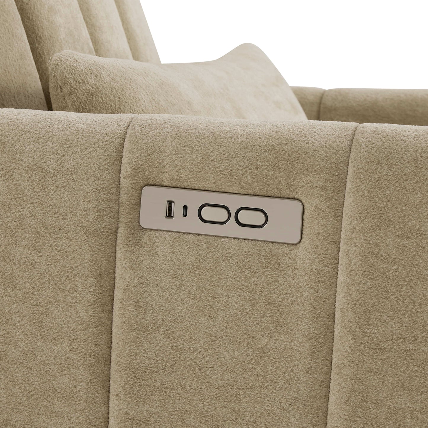 Swivel Nursery Glider Recliner with Shell Design