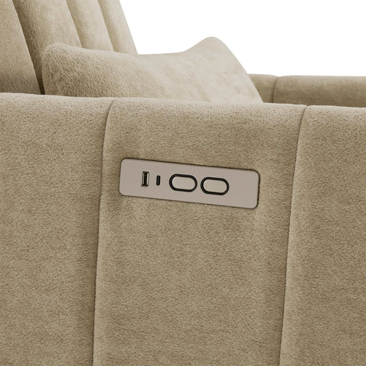 Swivel Nursery Glider Recliner with Shell Design
