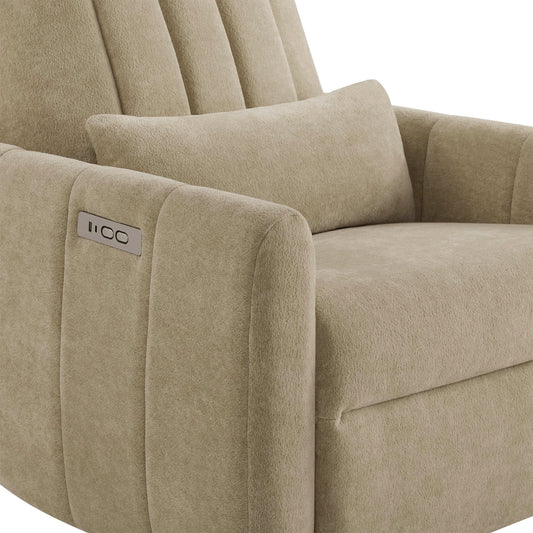 Swivel Nursery Glider Recliner with Shell Design