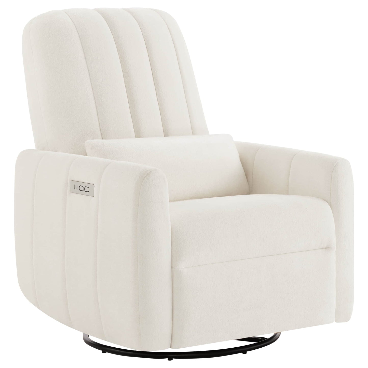 Swivel Nursery Glider Recliner with Shell Design