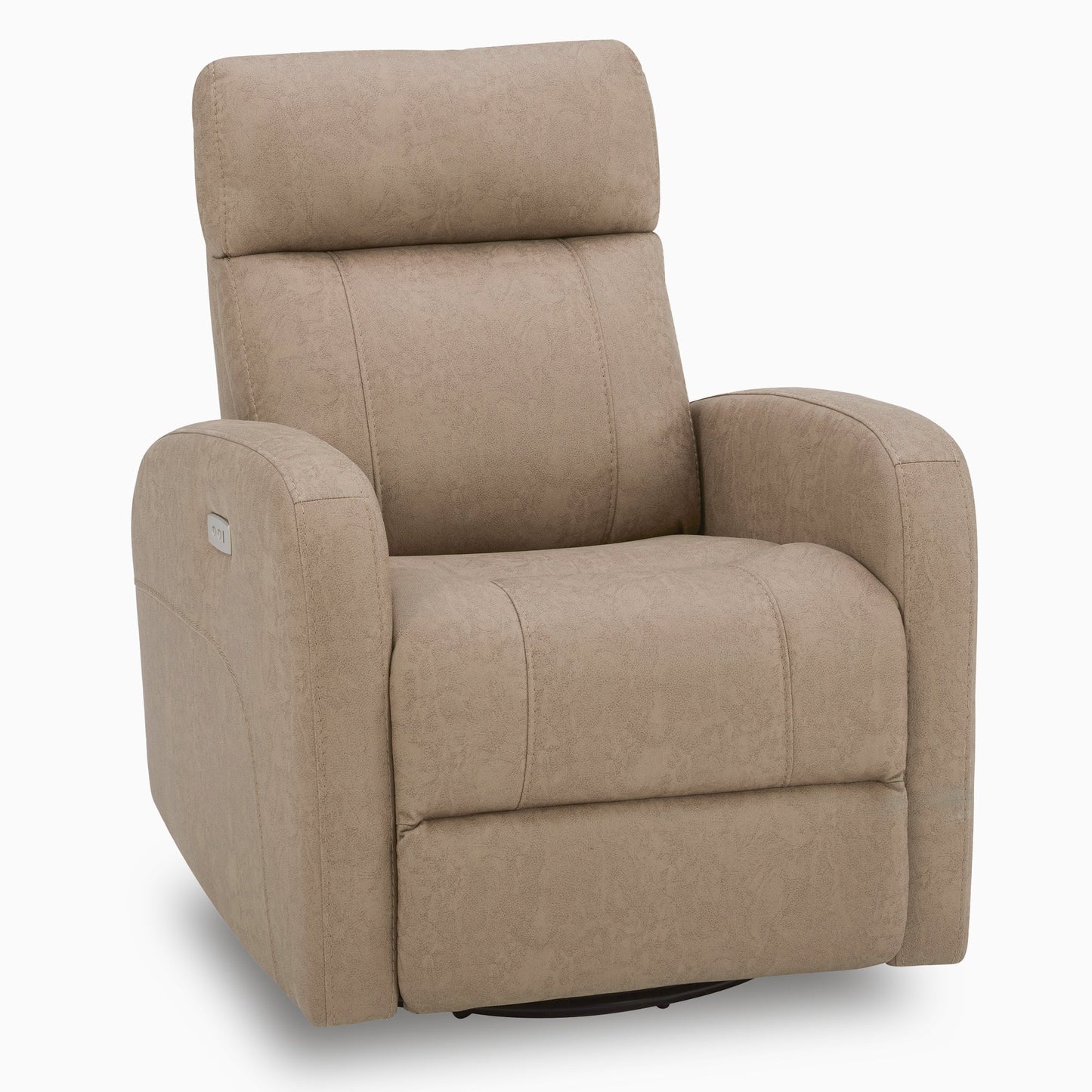 Swivel Recliner with Manual Headrest in Joy Fabric