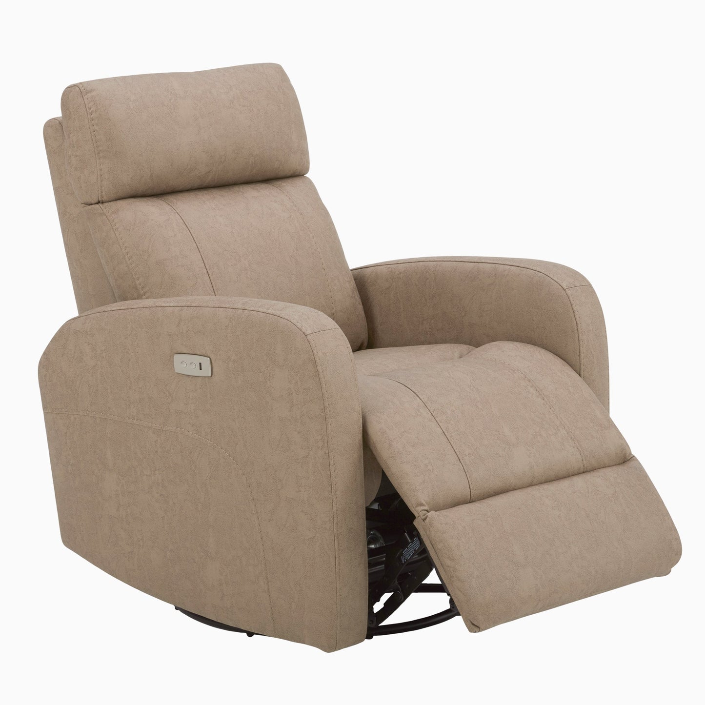 Swivel Recliner with Manual Headrest in Joy Fabric