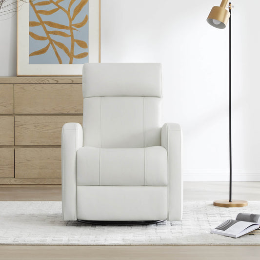 Swivel Recliner with Manual Headrest in Joy Fabric