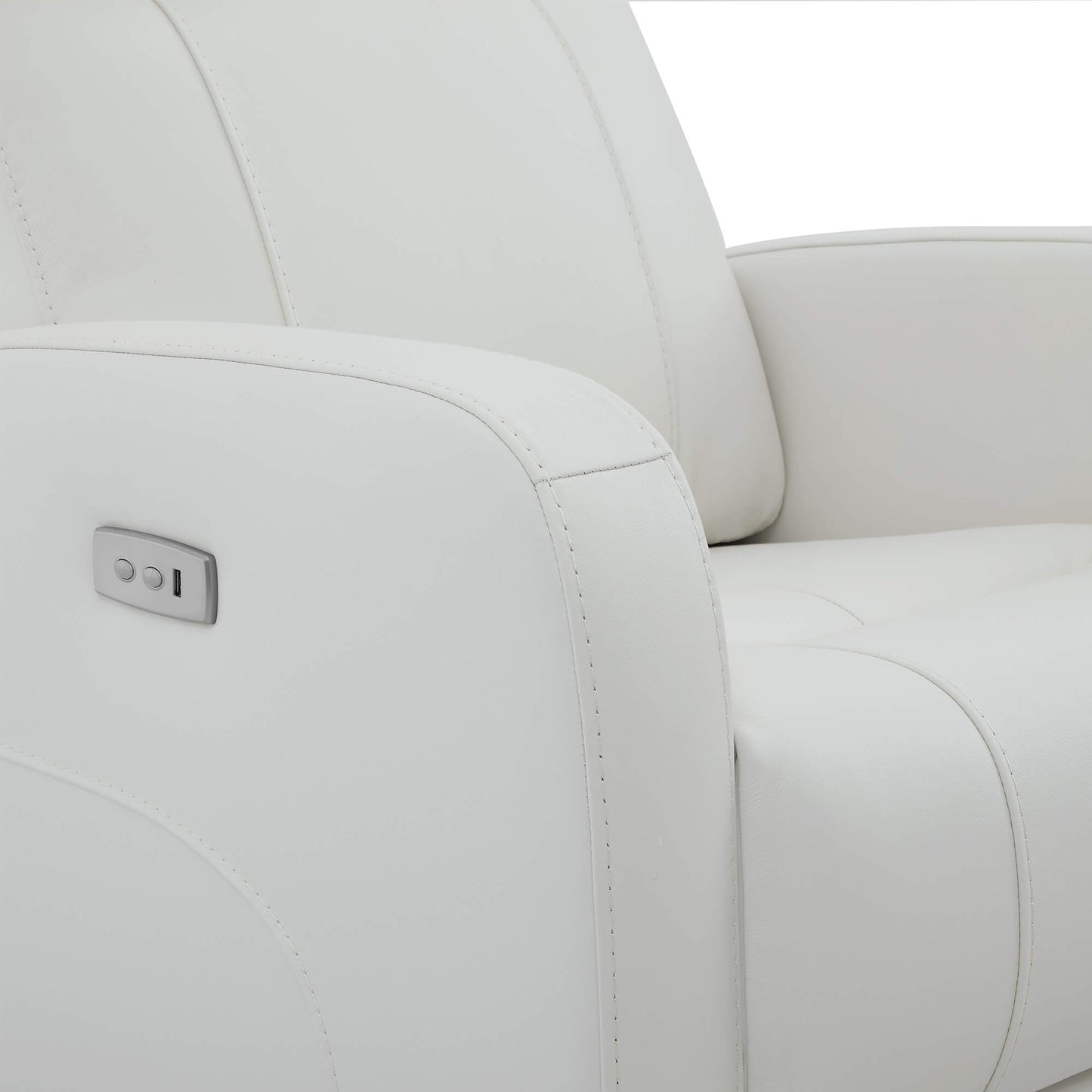 Swivel Recliner with Manual Headrest in Joy Fabric