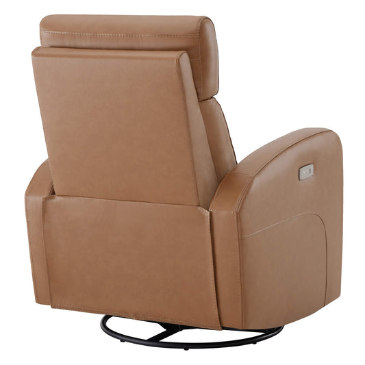 Swivel Recliner with Manual Headrest in Joy Fabric