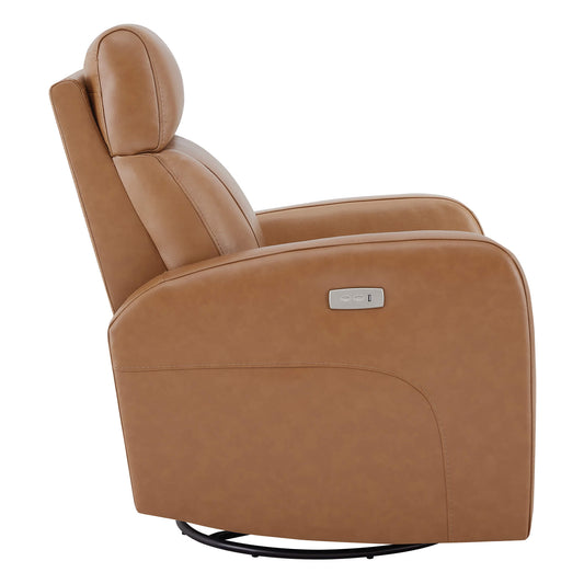 Swivel Recliner with Manual Headrest in Joy Fabric