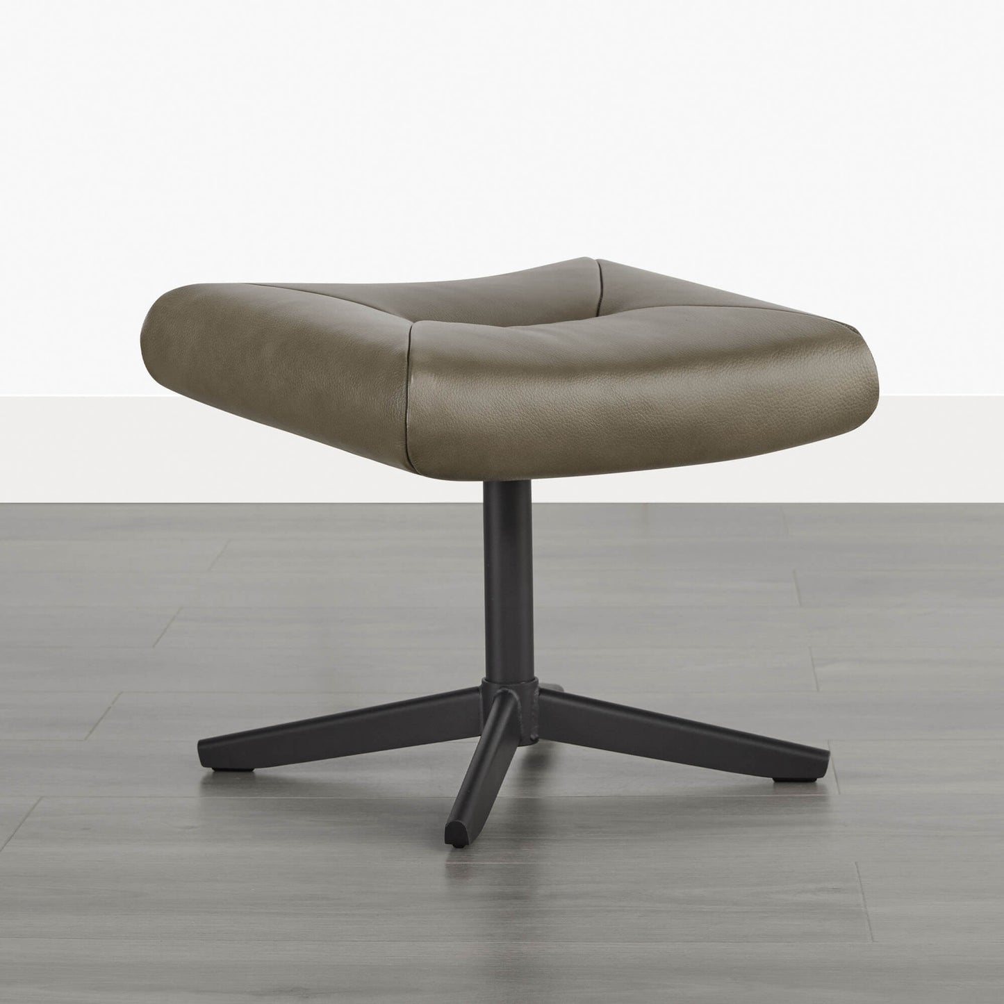 Swivel Reclining Chair & Ottoman in Genuine Leather