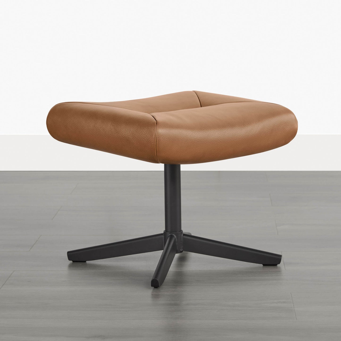 Swivel Reclining Chair & Ottoman in Genuine Leather