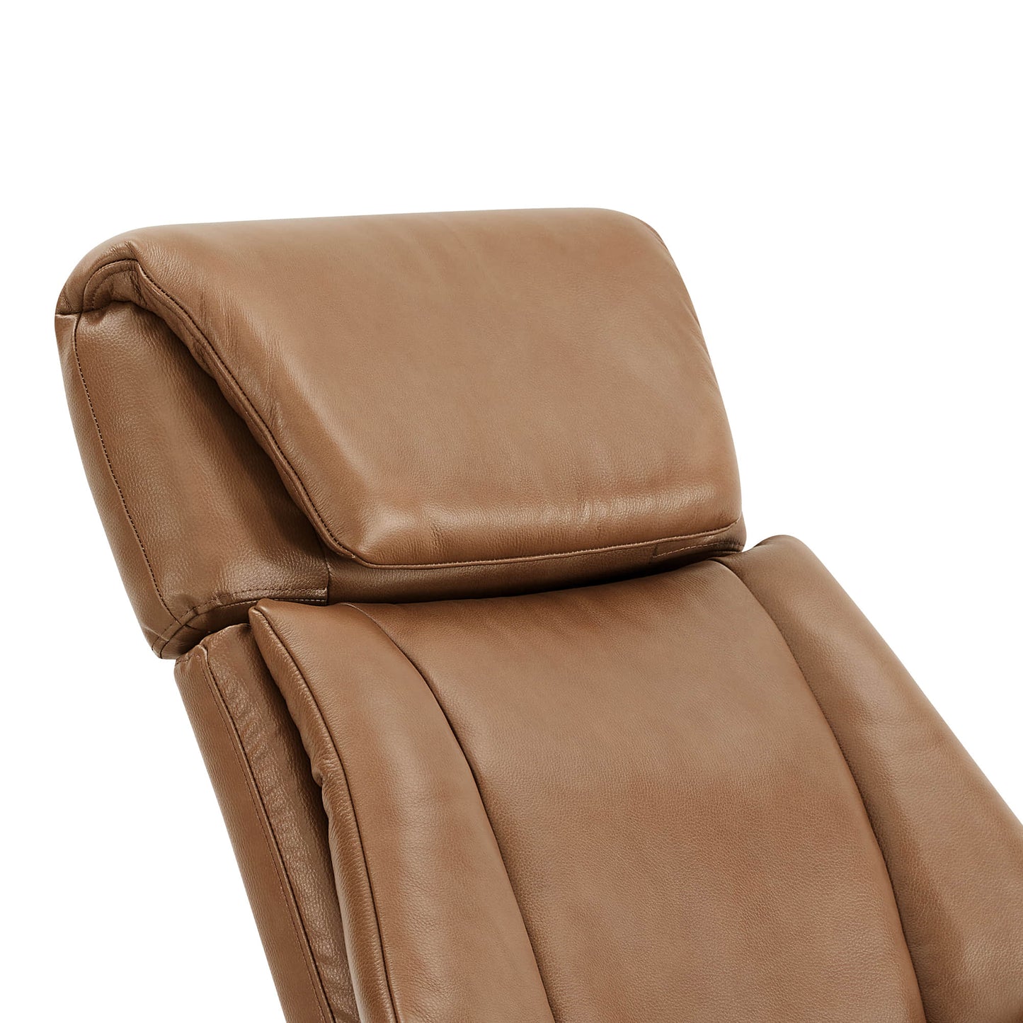 Swivel Reclining Chair with Ottoman in Genuine Leather