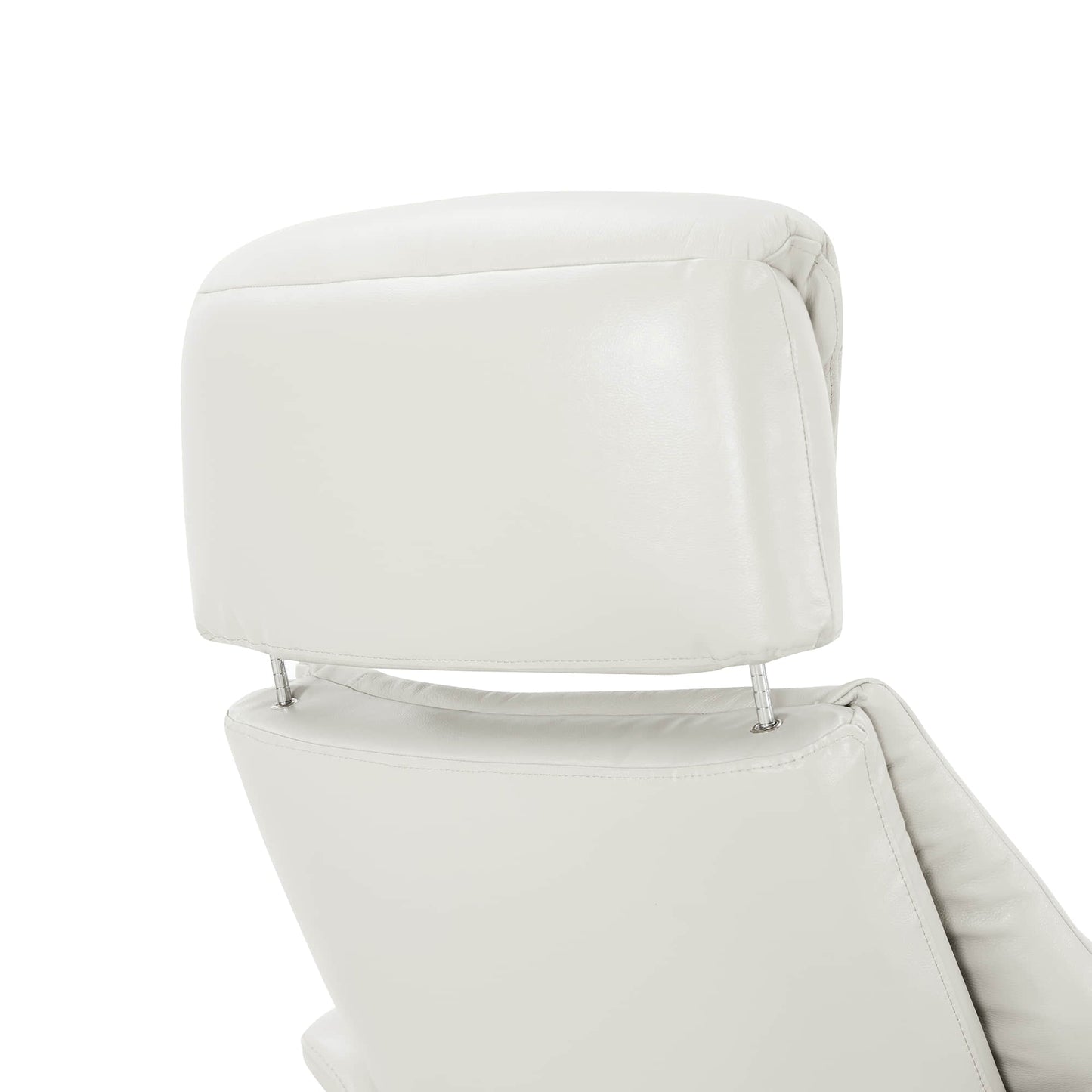 Swivel Reclining Chair with Ottoman in Genuine Leather