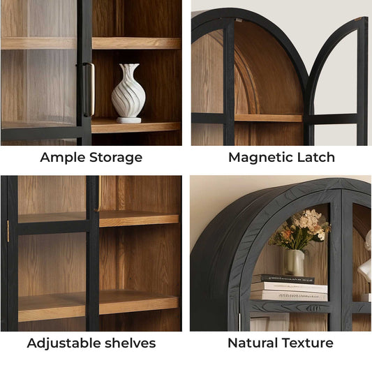 Tall Arched Cabinet Sideboard in 83" Size