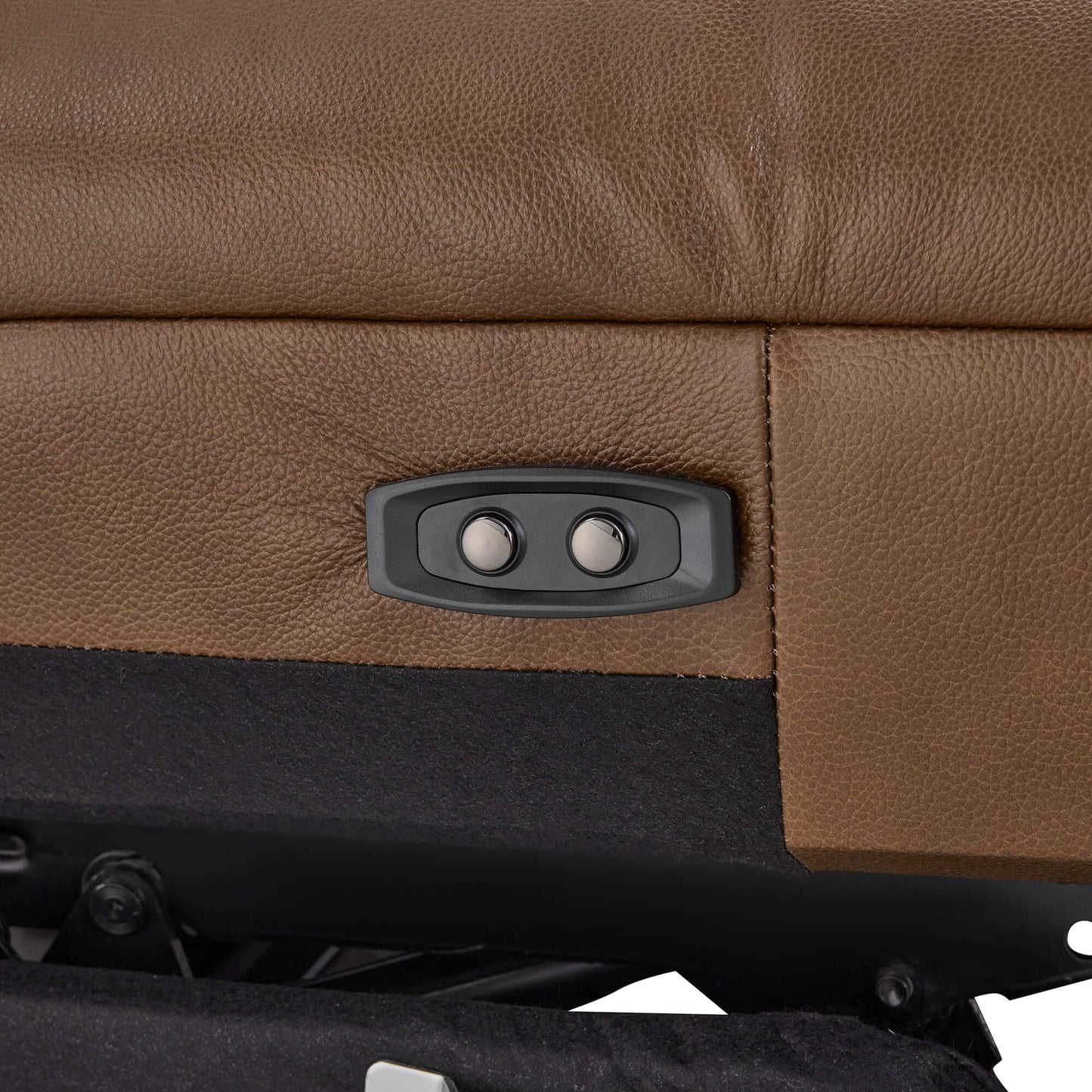 Three-Seater Reclining Sofa in Genuine Leather with Zero Gravity Design