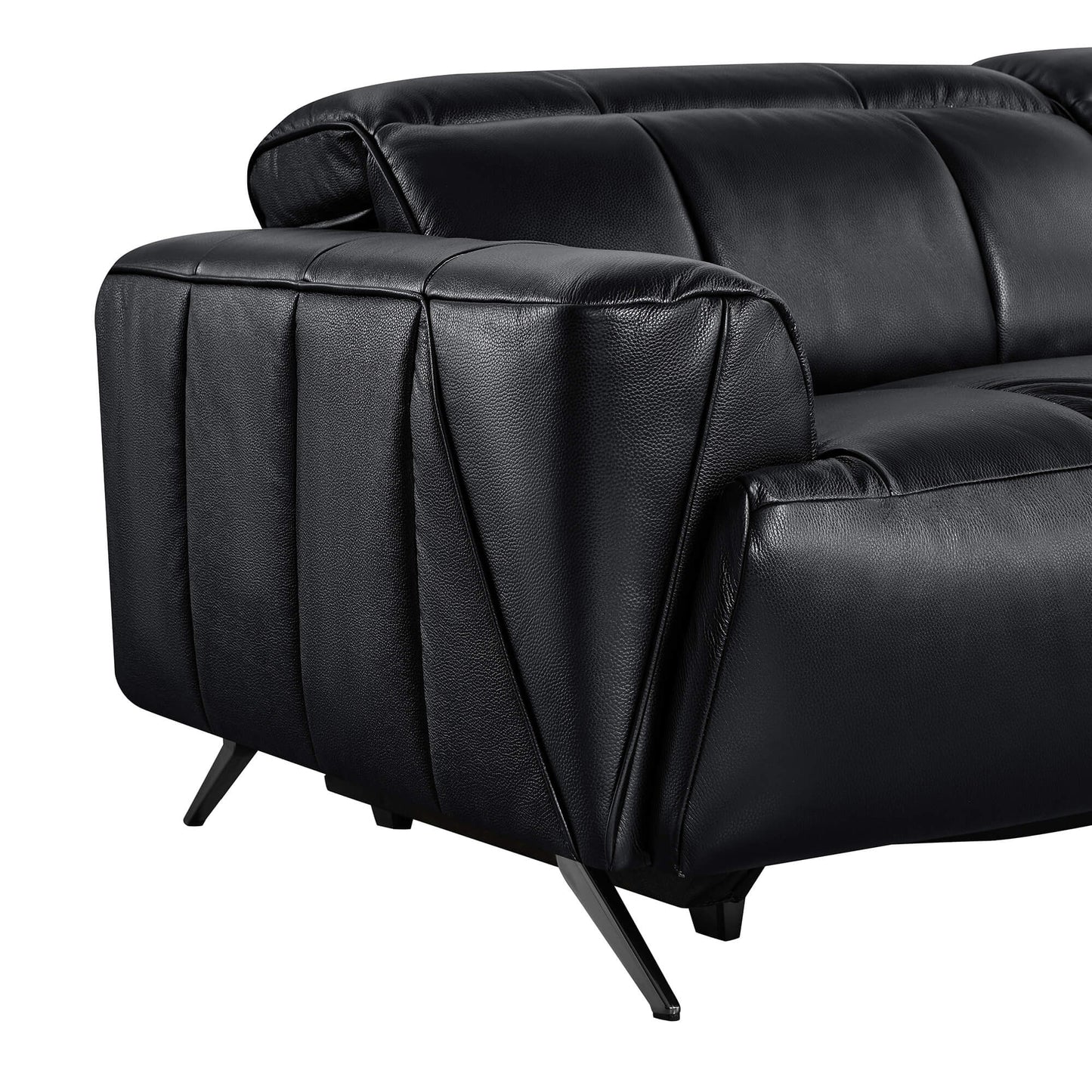 Three-Seater Reclining Sofa in Genuine Leather with Zero Gravity Design