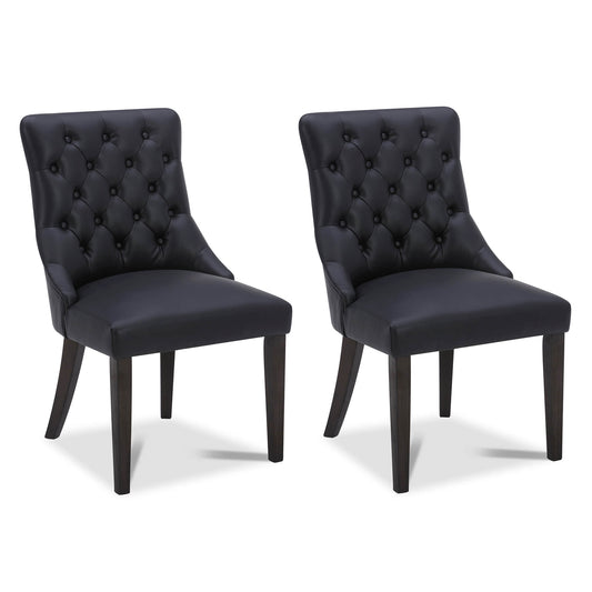 Tufted Dining Chair Set of 2 in Morgan Fabric
