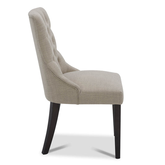 Tufted Dining Chair Set of 2 in Morgan Fabric