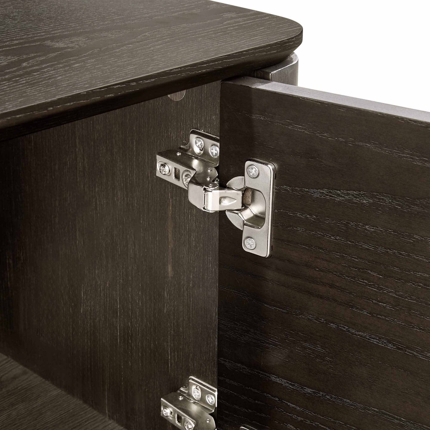 TV Media Console with Rounded Panels in 79" Size