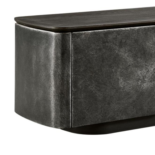 TV Media Console with Rounded Panels in 79" Size