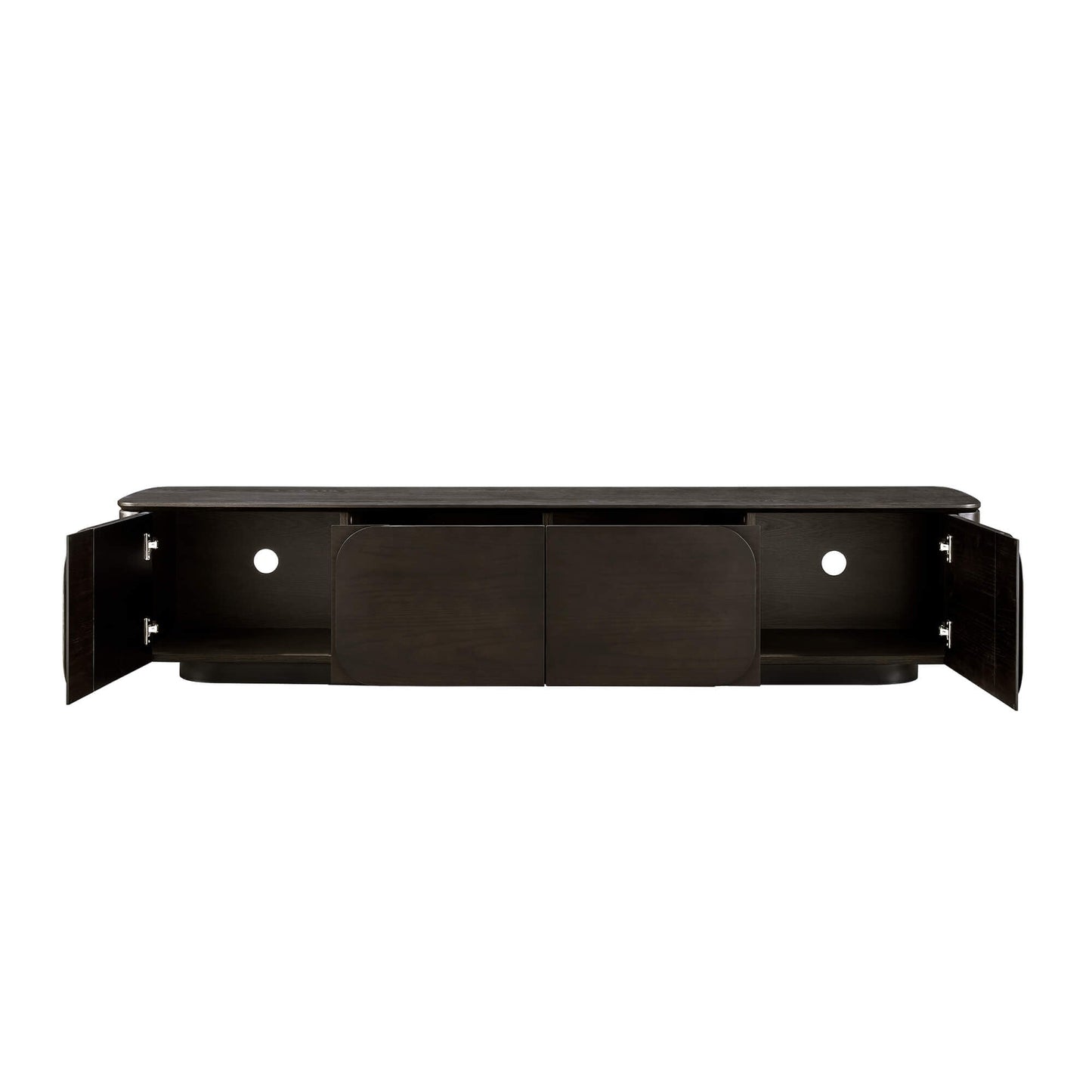 TV Media Console with Rounded Panels in 79" Size