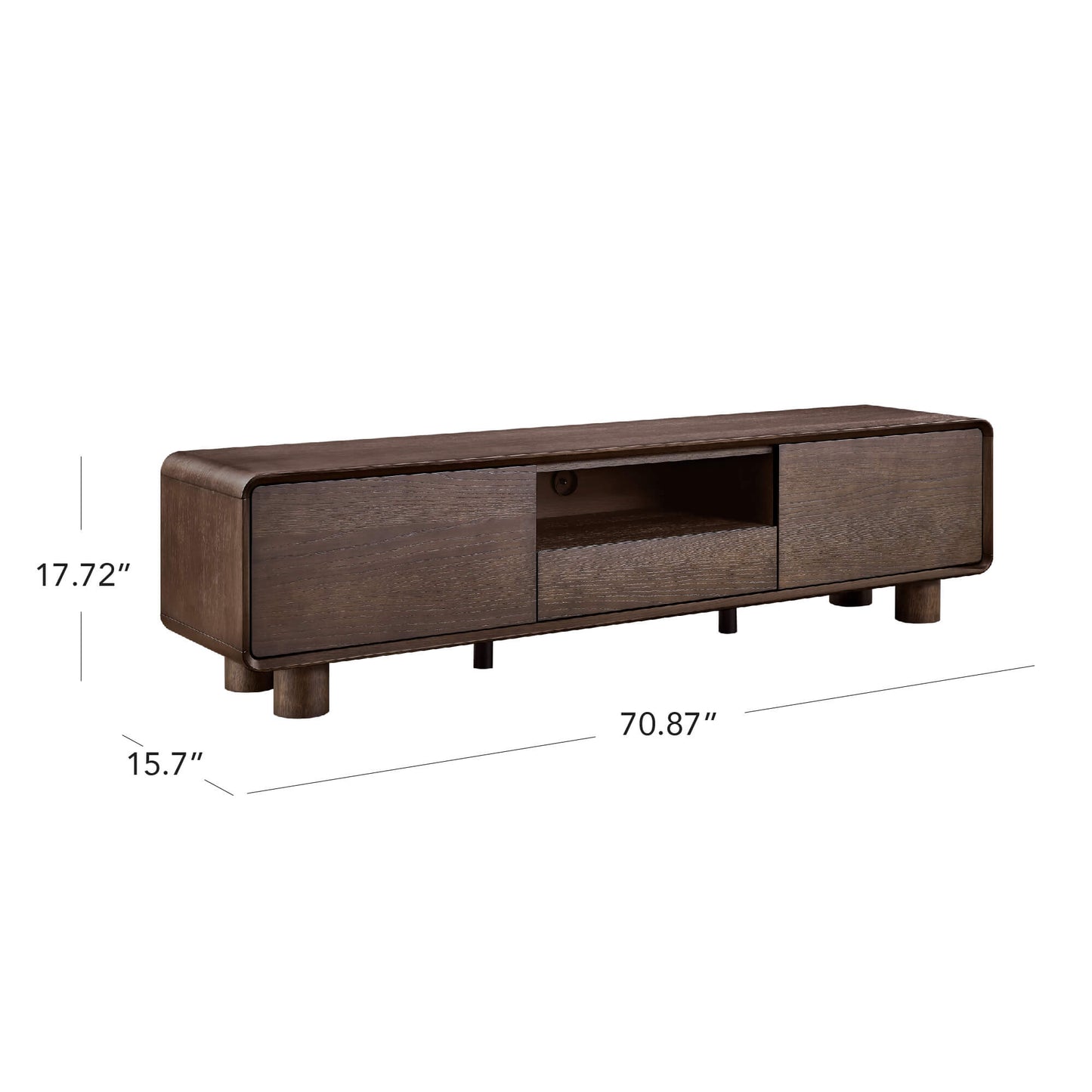 TV Stand in Vintage Oak with Storage Drawers