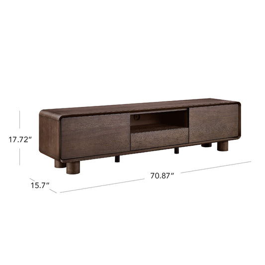 TV Stand in Vintage Oak with Storage Drawers