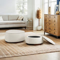 Twin Stone-Shaped Ottoman with Hidden Storage