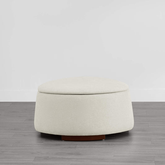 Twin Stone-Shaped Ottoman with Hidden Storage
